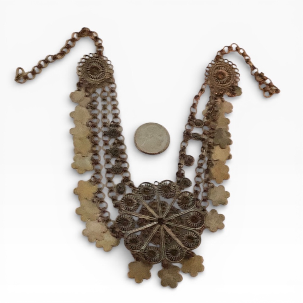 Vintage Kuchi-Inspired Layered Cbain Necklace - Picture 5 of 5